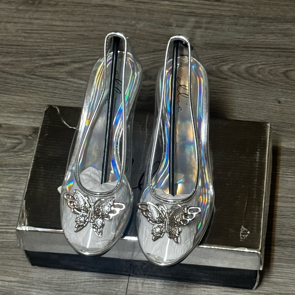 Ellie cinder Heels with Butterfly Accent